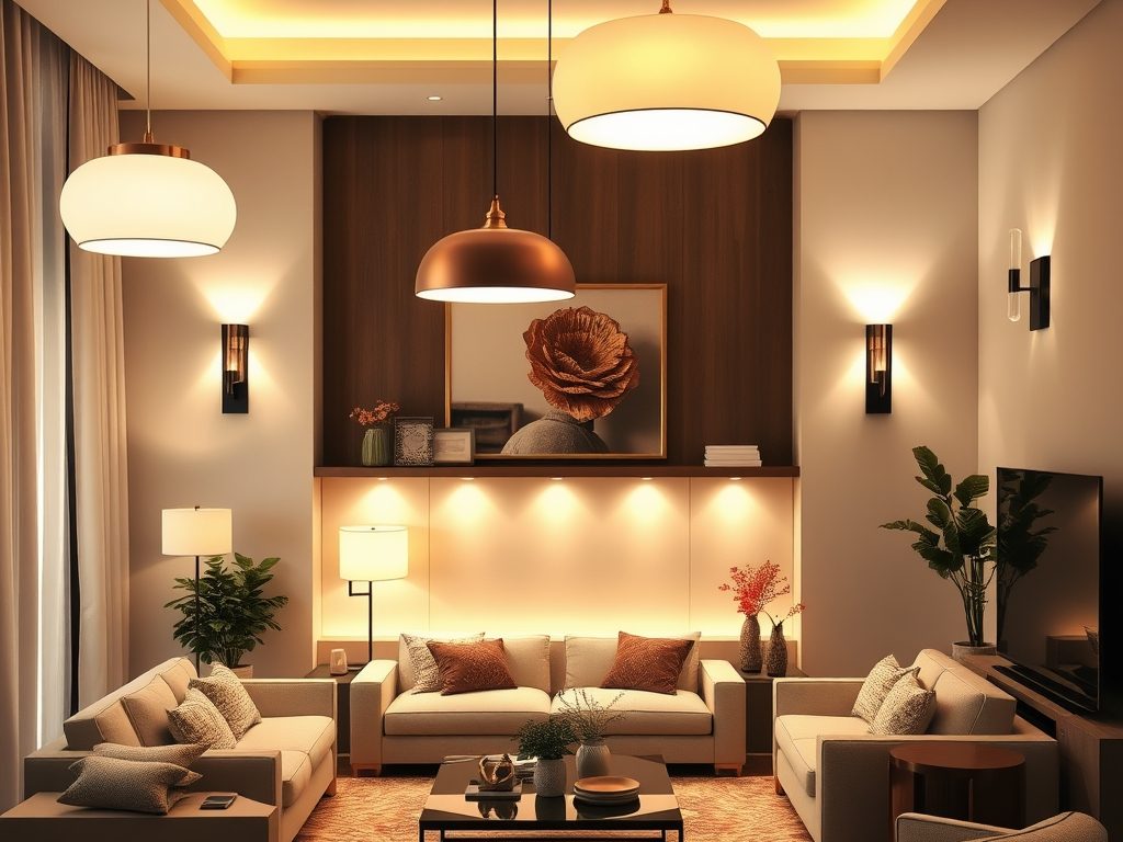 Lampy do salonu: jak zbudować funkcjonalne i harmonijne oświetlenie warstwowe