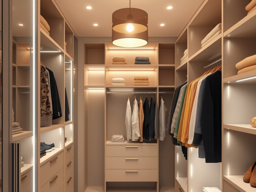 Oświetlenie do garderoby w sypialni: jak wybrać funkcjonalne i estetyczne rozwiązania Oświetlenie do garderoby w sypialni: jak wybrać funkcjonalne i estetyczne rozwiązania