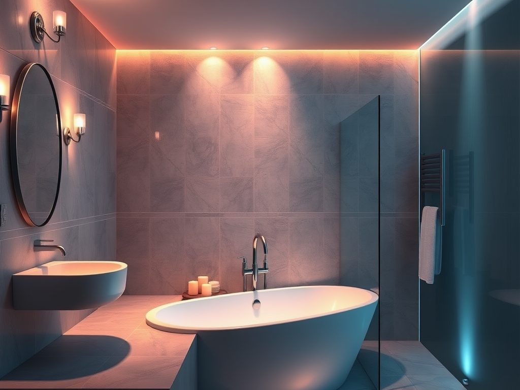 Oświetlenie łazienki nastrojowe: jak stworzyć relaksującą atmosferę z dbałością o bezpieczeństwo i styl