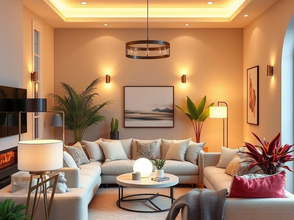 Warstwy światła w salonie: jak łączyć funkcjonalność z klimatem wnętrza poprzez oświetlenie warstwowe