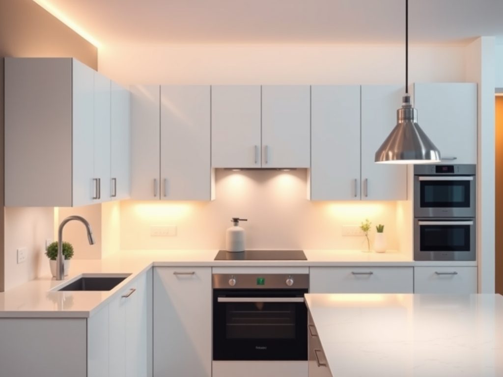 Oświetlenie kuchni bez górnych szafek: jak zapewnić funkcjonalność i efektowną atmosferę nad blatem Oświetlenie kuchni bez górnych szafek: jak zapewnić funkcjonalność i efektowną atmosferę nad blatem